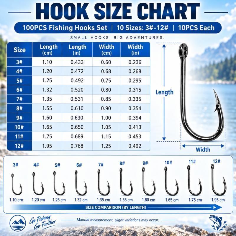 Juego de 100 anzuelos de pesca - Fishing Hook Assortment reseña y precio