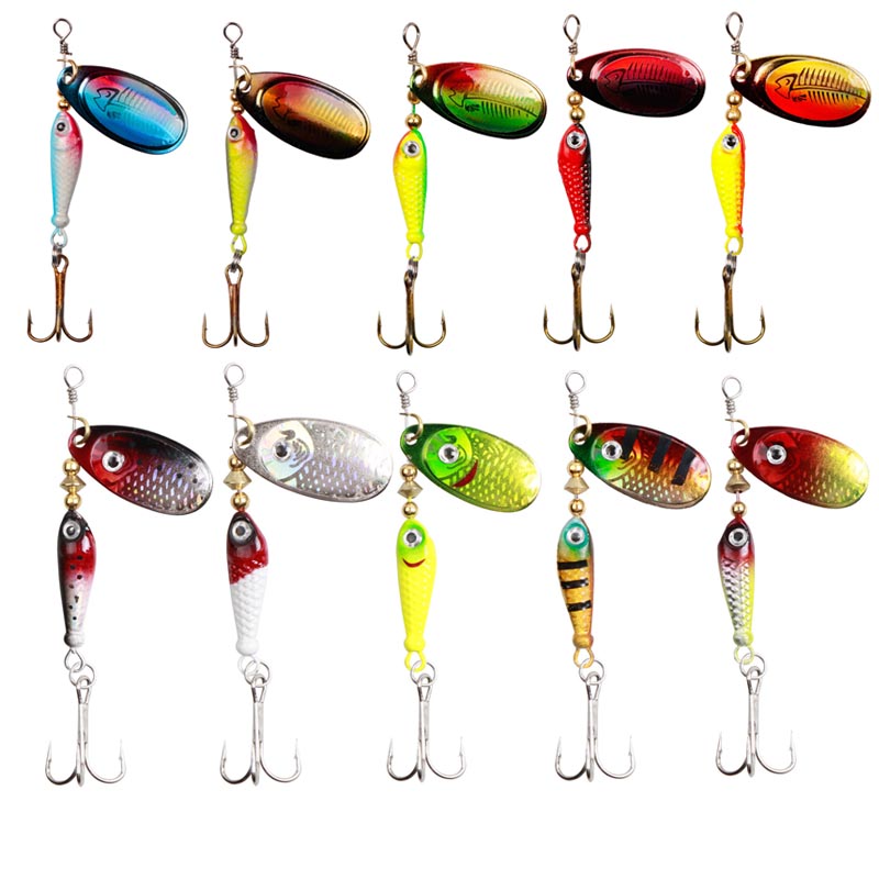 10 unids/set Spinner señuelos  - Fishing Hook Treble reseña y precio